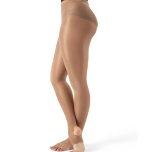 Capezio shimmer tights, stirrup